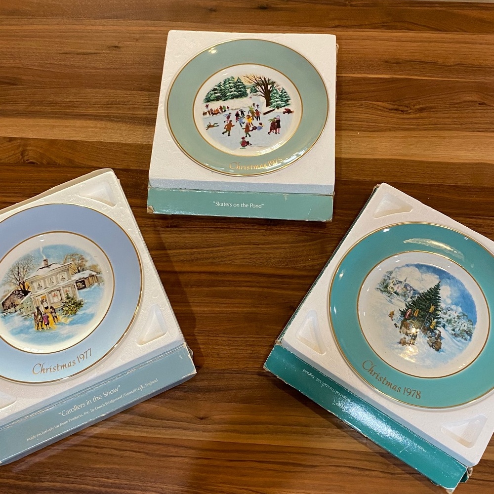 Vintage Avon Christmas Plates (willing to sell separately)